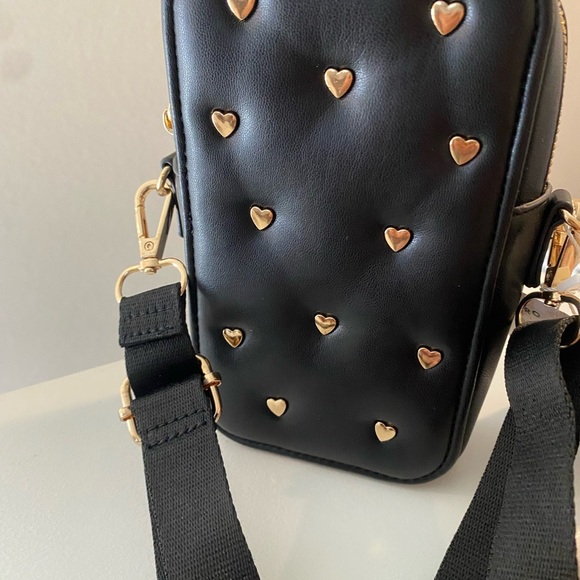 SKINNYDIP LONDON Heart Stud  Mini Crossbody Phone & Card-Case Zip NWT - Picture 2 of 6